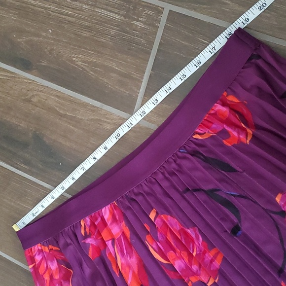 NWOT A New Day Accordian Pleated Purple Floral Print Skirt XXL - Picture 5 of 7
